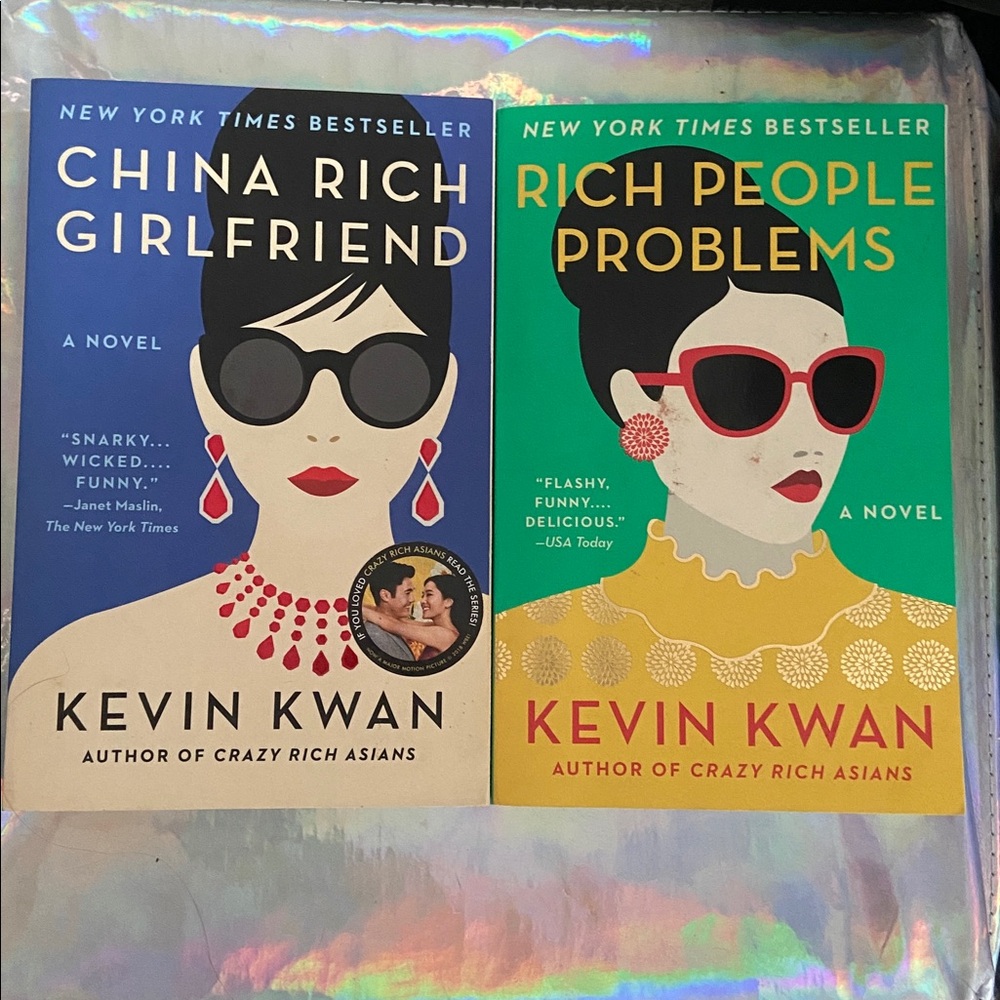 “China Rich Girlfriend” and “Rich People Problems” by Kevin Kwan Softcover Books